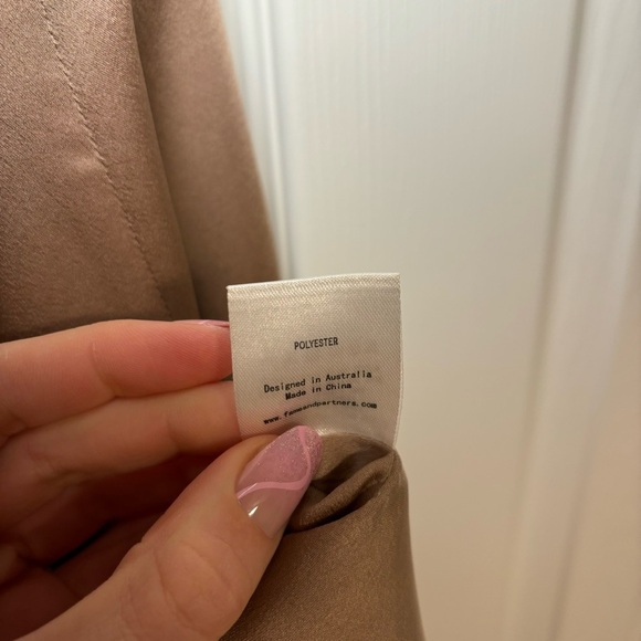 Fame & Partners Brown Cowl Neck Libra Dress - Picture 5 of 11